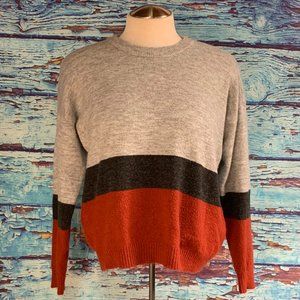 Warehouse One Crew Neck Colour Block Sweater